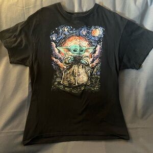 STAR WARS Men’s Large “Van Gogh” Grogu Shirt